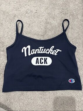 Champion Navy Nantucket ACK Crop Tank